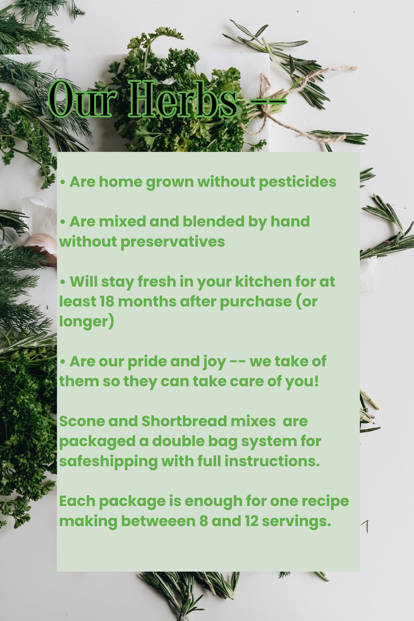 Gluten Free Dry Scone Mixes, many flavors, cinnamon, lavender, citrus