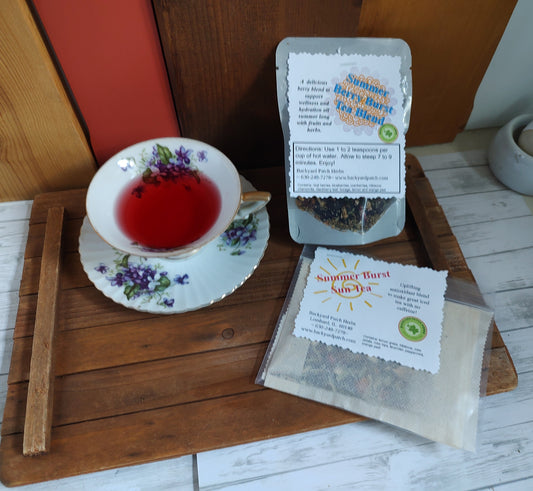 Summer Berry Burst Herb Tea, Fruity, Flavorful & Full of Antioxidants with Goji, Blueberry, and Citrus Zest