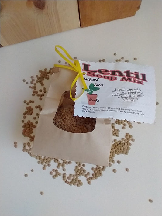 Lentil Gourmet Soup Mix, make soup at home, dry mix, vegan, salt free too!