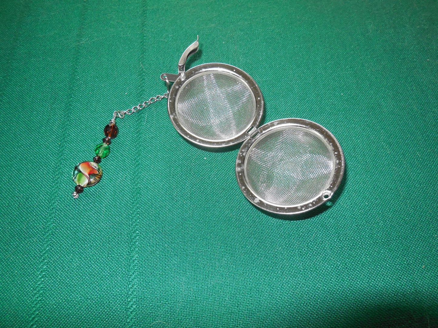 Decorated Tea Ball, tea infuser, beaded, tea strainer, colorful tea gift