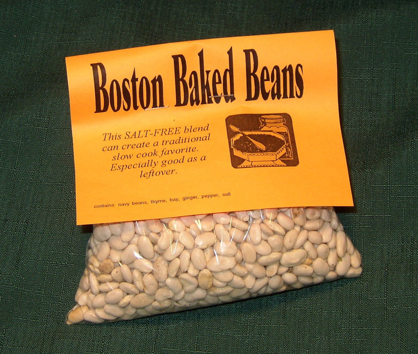 Boston Baked Beans Dry Cooking Mix, navy beans, seasonings,