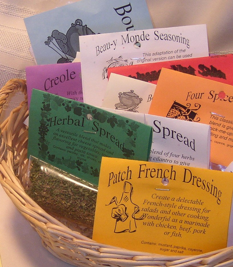 Entertainment Collection Set of 5 great Herb and Spice Mixes for dips, cheese spread and dressings, salt-free