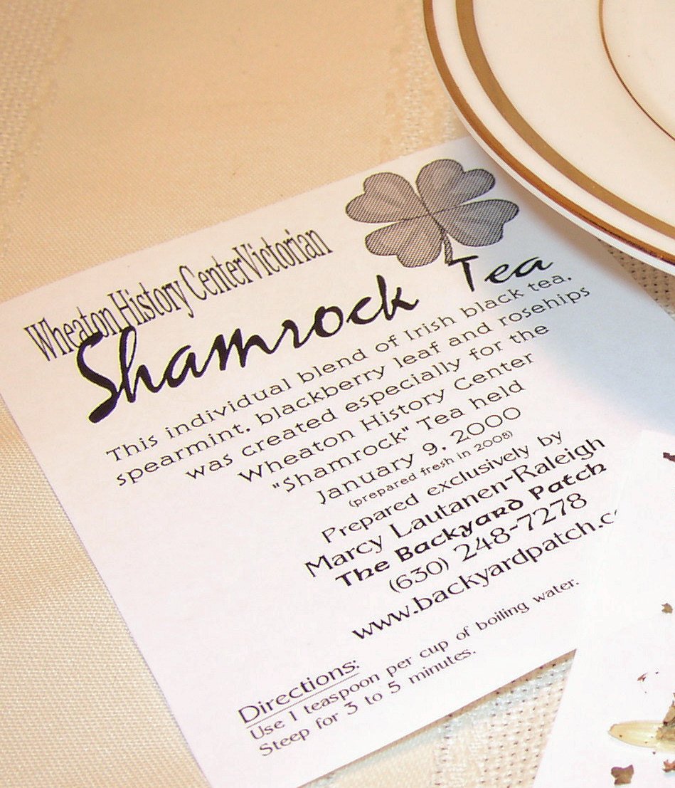 Shamrock Black Tea with Spearmint, rosehips and Blackberry leaf | Backyard Patch Herb Tea | St Patrick's Day Irish Tea