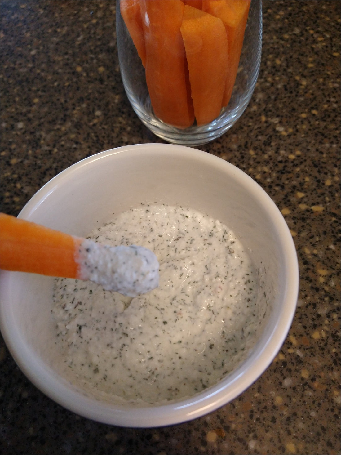 Goddess for Greens Dip with carrots