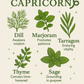 Zodiac Cooking and Tea Blend for Capricorn (December 22 to January 19)