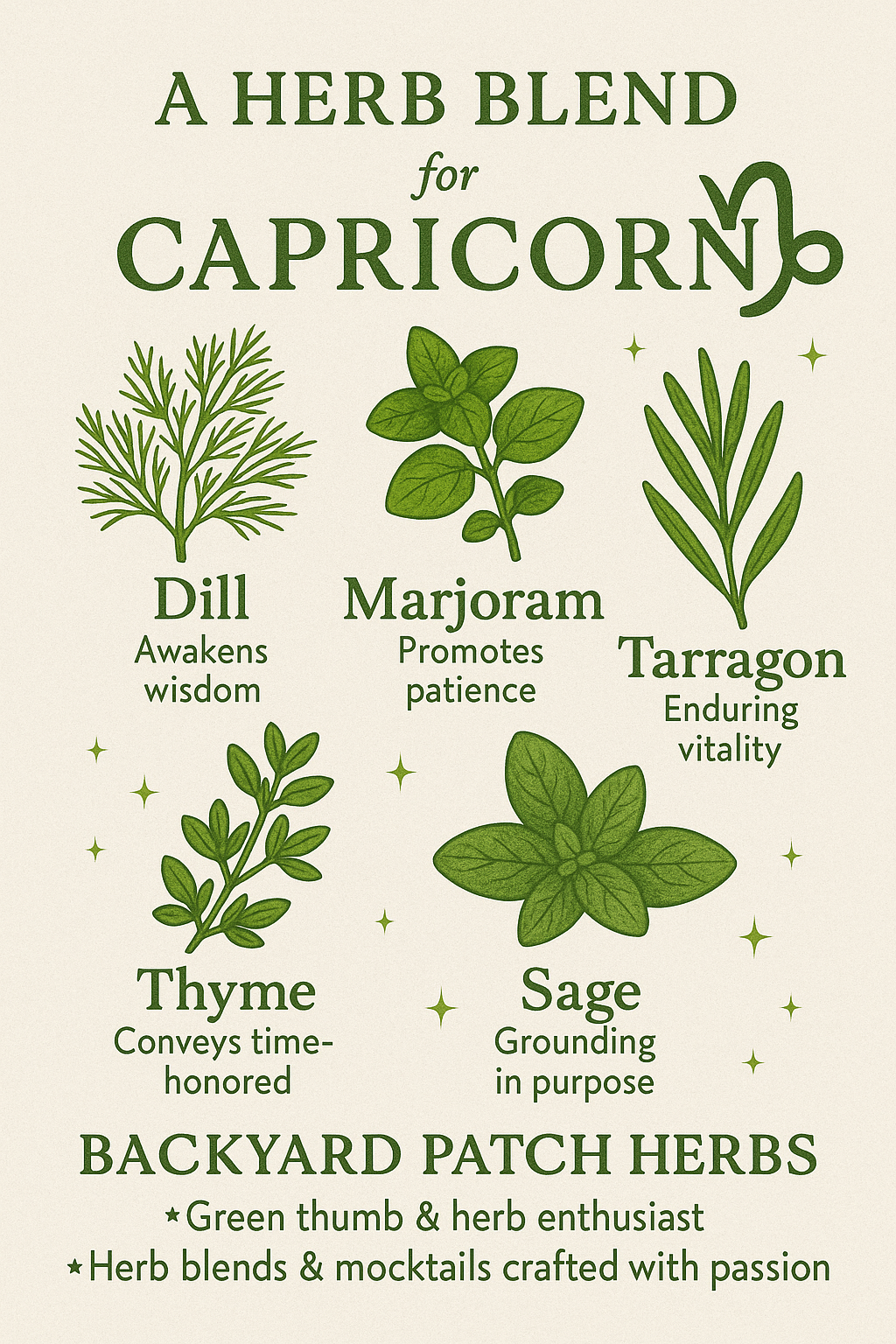 Zodiac Cooking and Tea Blend for Capricorn (December 22 to January 19)