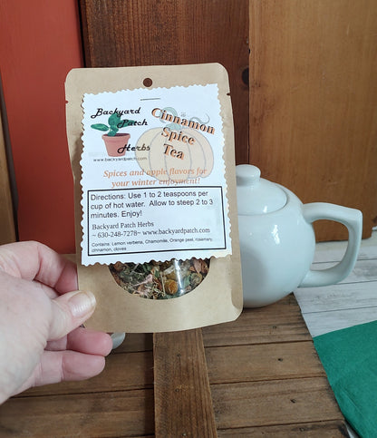 Cinnamon Spice Loose Herbal Tea,  Cinnamon, chamomile, lemon balm, caffeine free