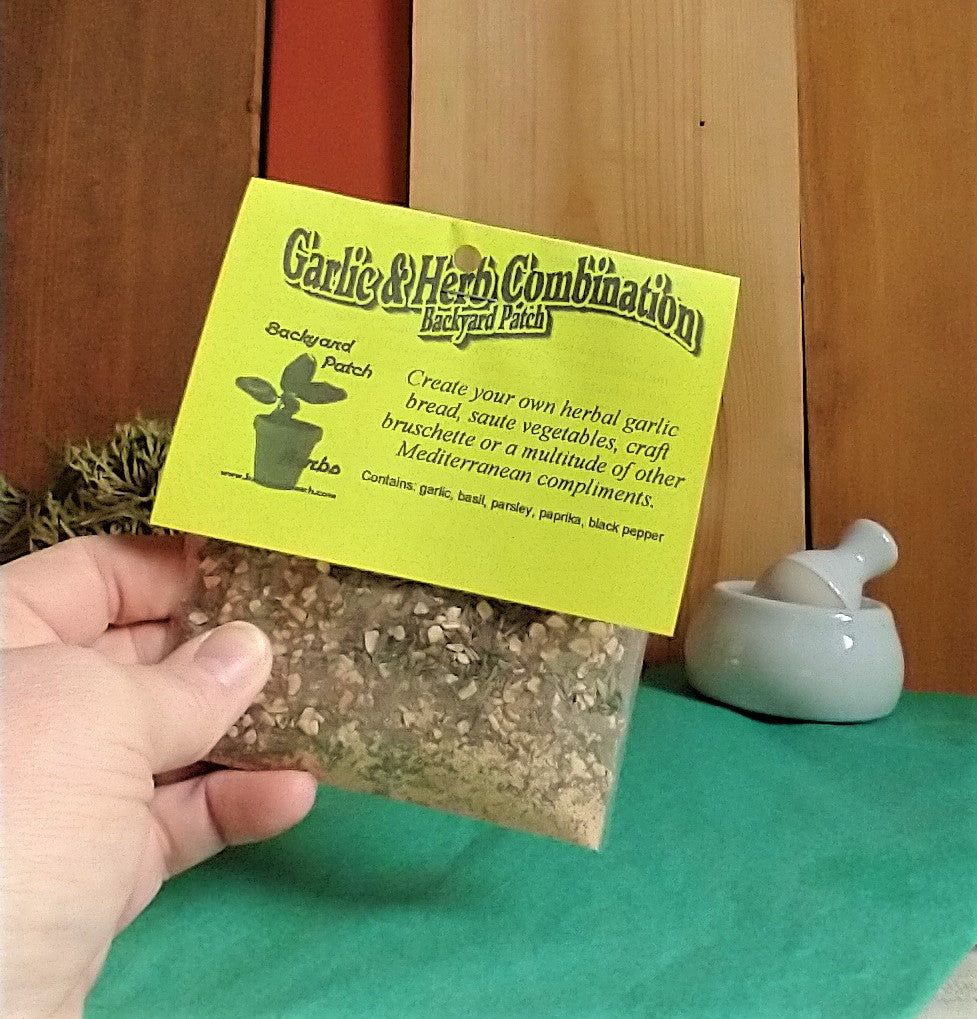 Garlic & Herb Blend for Cooking, Hand-blended salt-free dry herb mix, dressing, dip, bruschetta