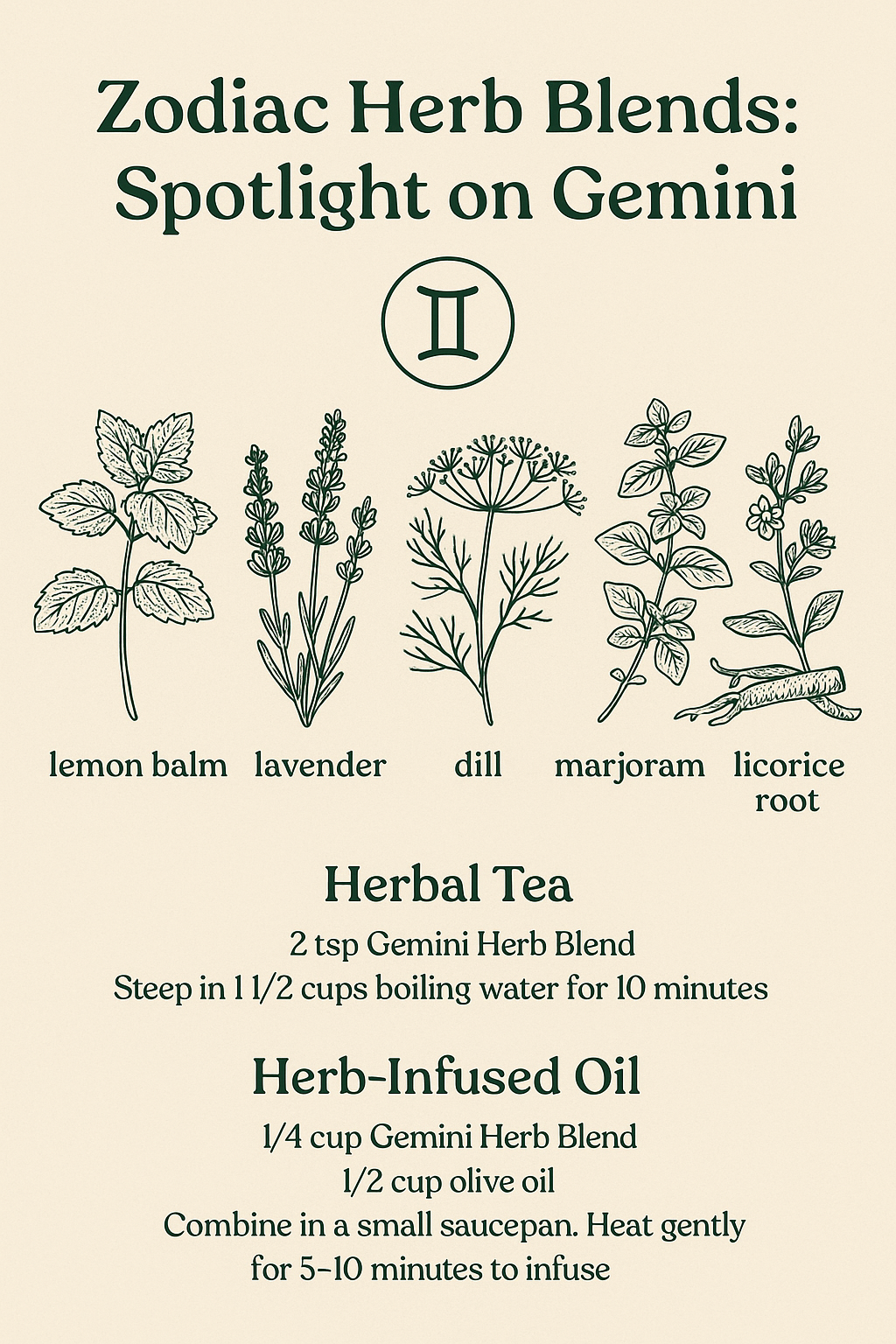 Zodiac Cooking and Tea Blend for Gemini (May 21 to June 20)