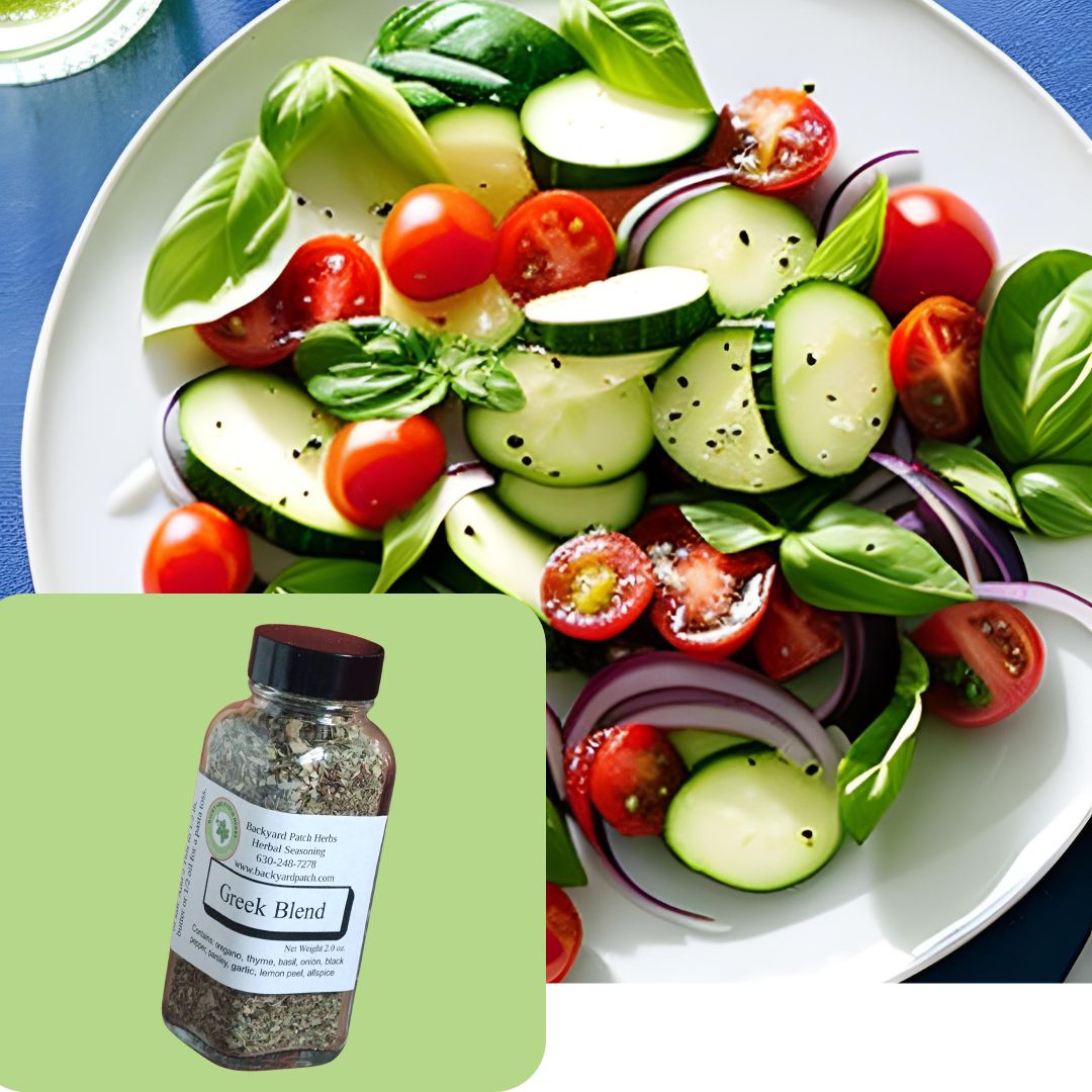 Greek Blend Shaker Seasoning Jar, salt-free blend for pasta, veggies, spreads, dips and more