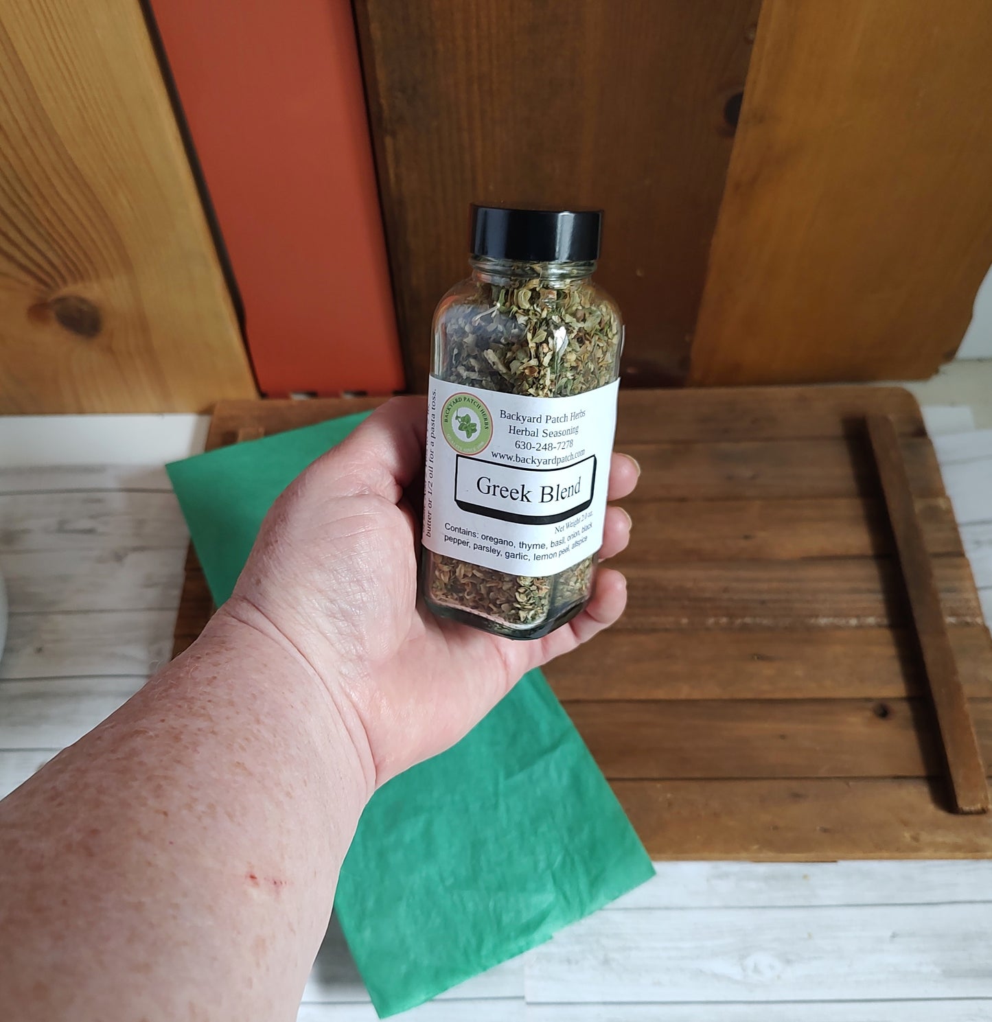 Greek Blend Shaker Seasoning Jar, salt-free blend for pasta, veggies, spreads, dips and more
