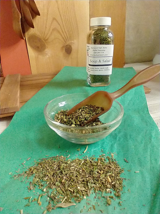 Soup and Salad Seasoning Salt Free Dry Herb Cooking Seasoning Blend | Backyard Patch Herbs