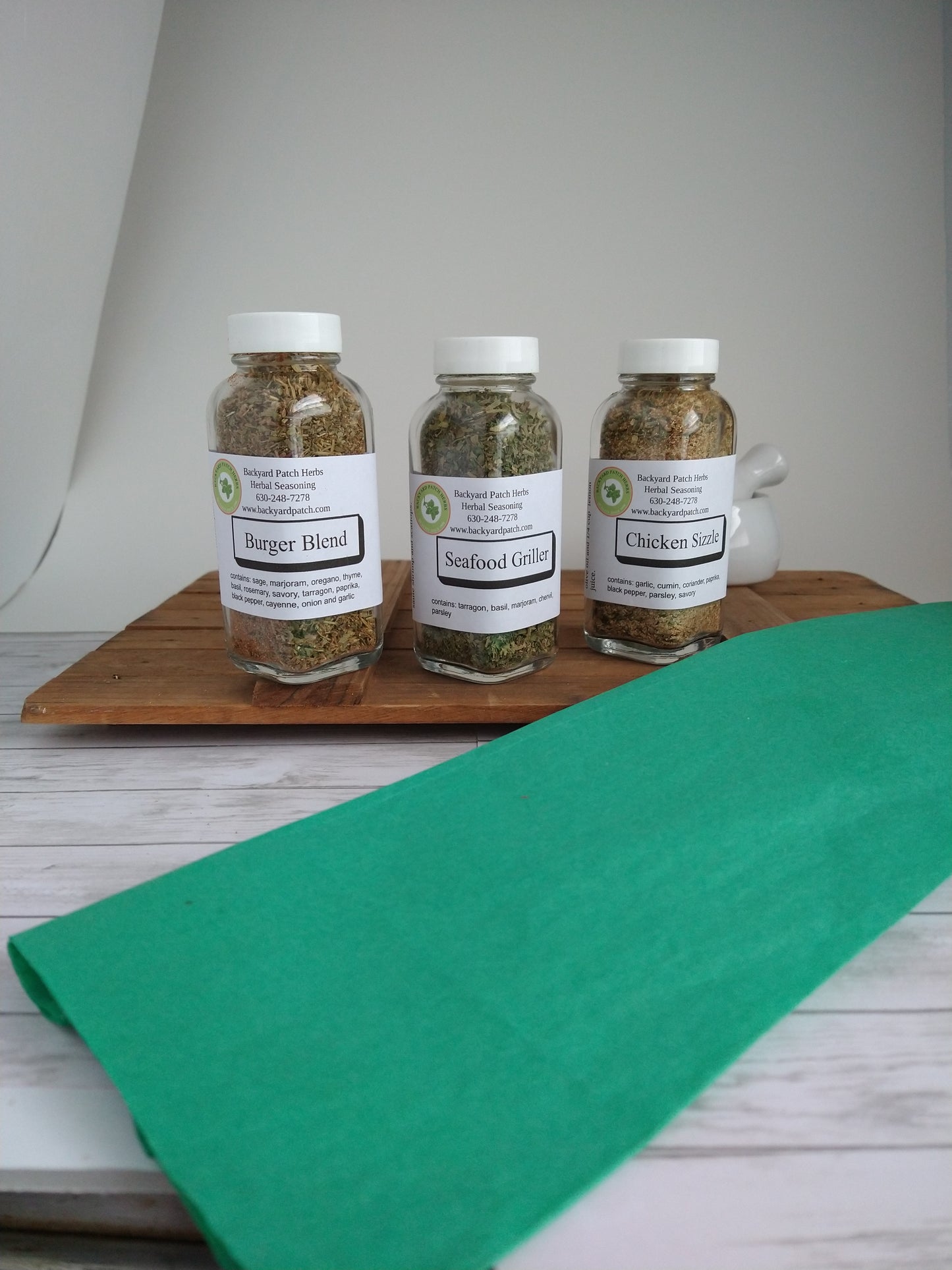 A Grill Master Seasoning Bundle, consisting of three seasonal herb and spice shaker seasoning blends