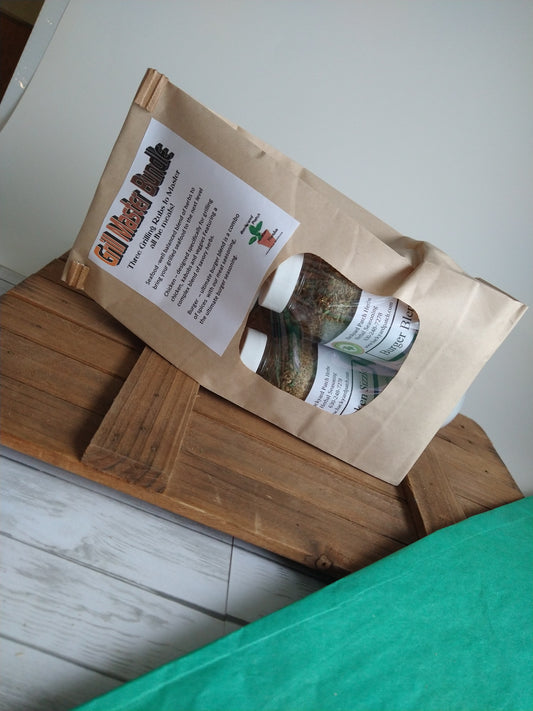 A Grill Master Seasoning Bundle, consisting of three seasonal herb and spice shaker seasoning blends
