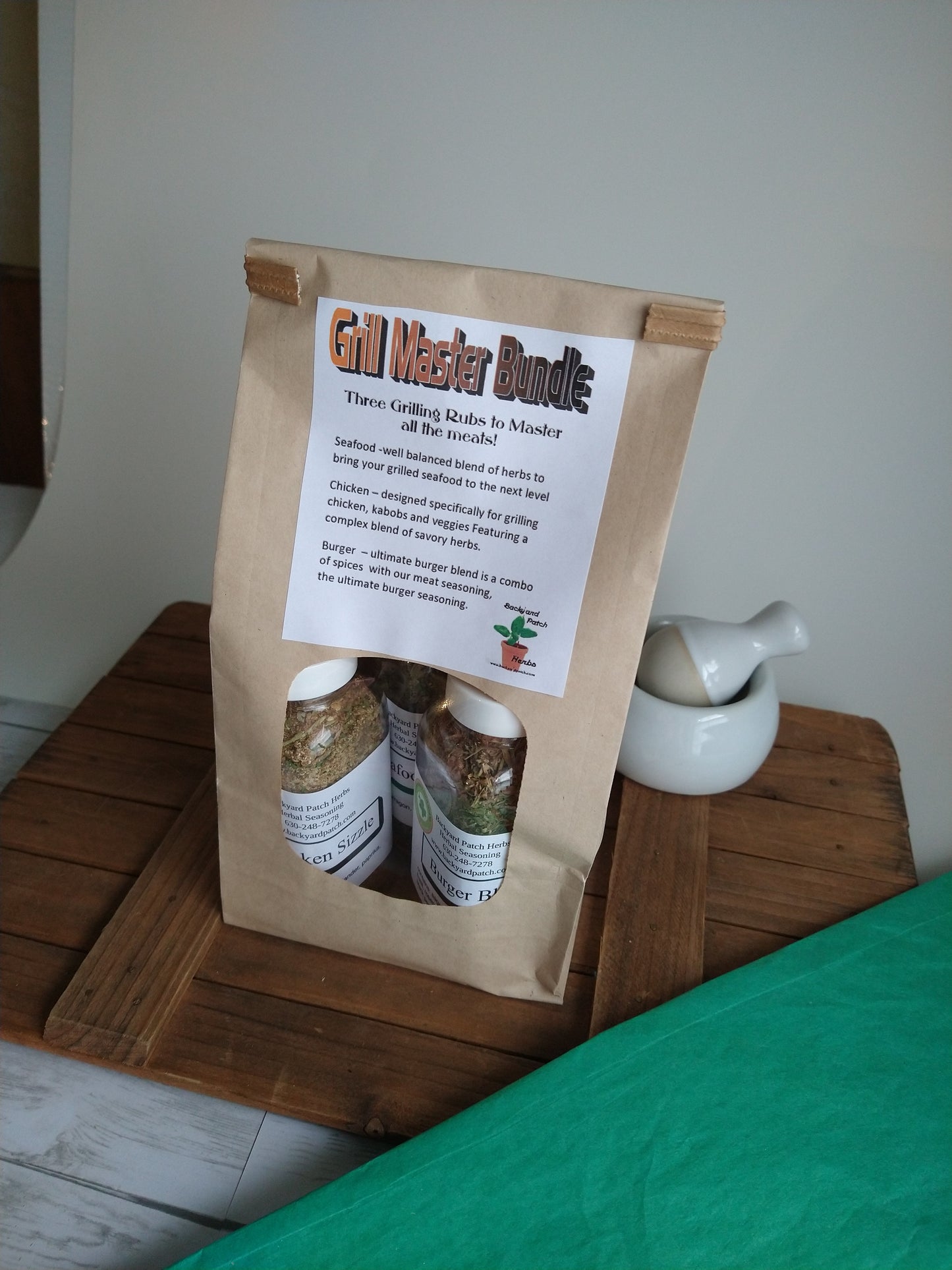 A Grill Master Seasoning Bundle, consisting of three seasonal herb and spice shaker seasoning blends