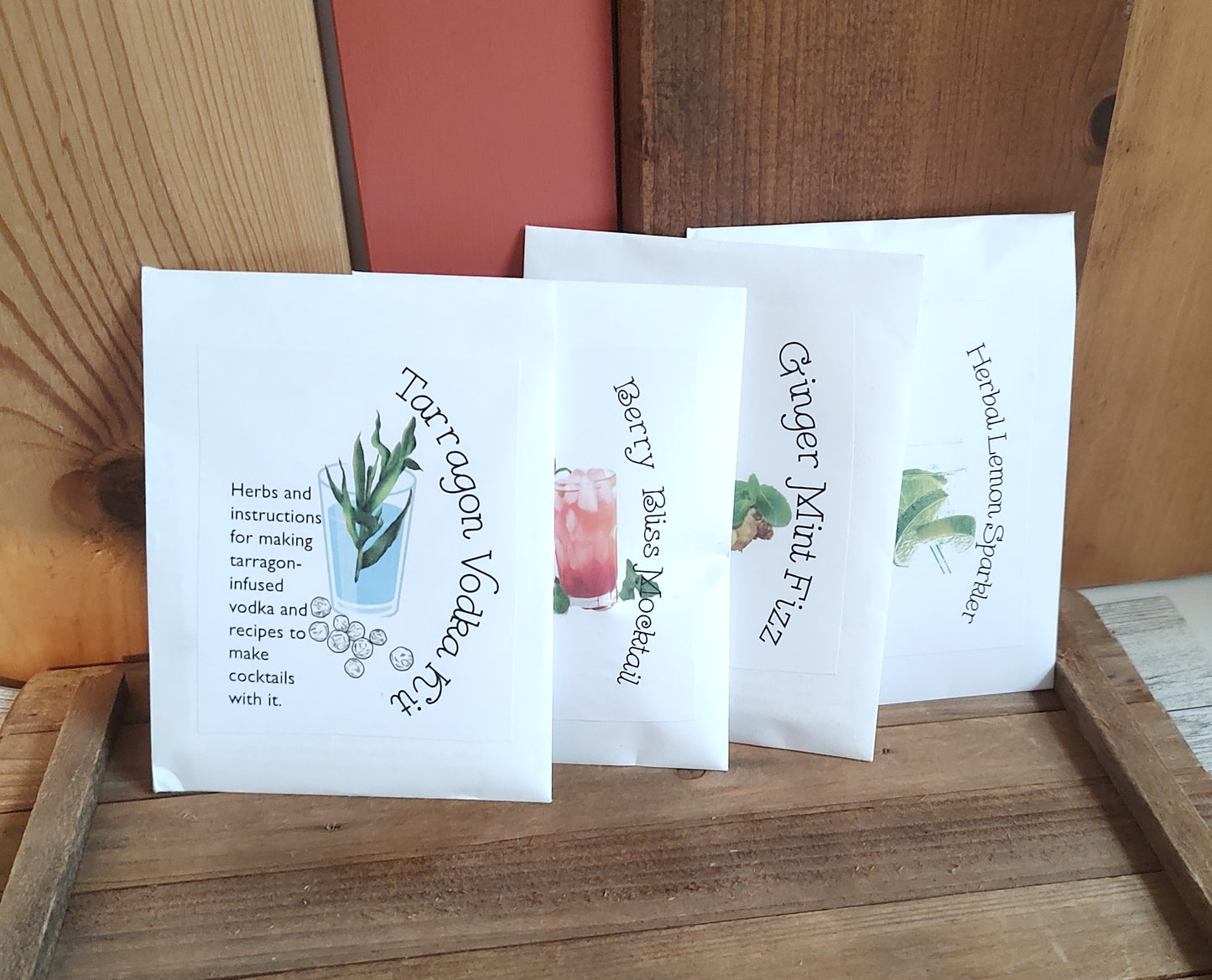 DIY Cocktail/ Mocktail Kits, make flavored vodka and gin, berry flavored summer drinks and more