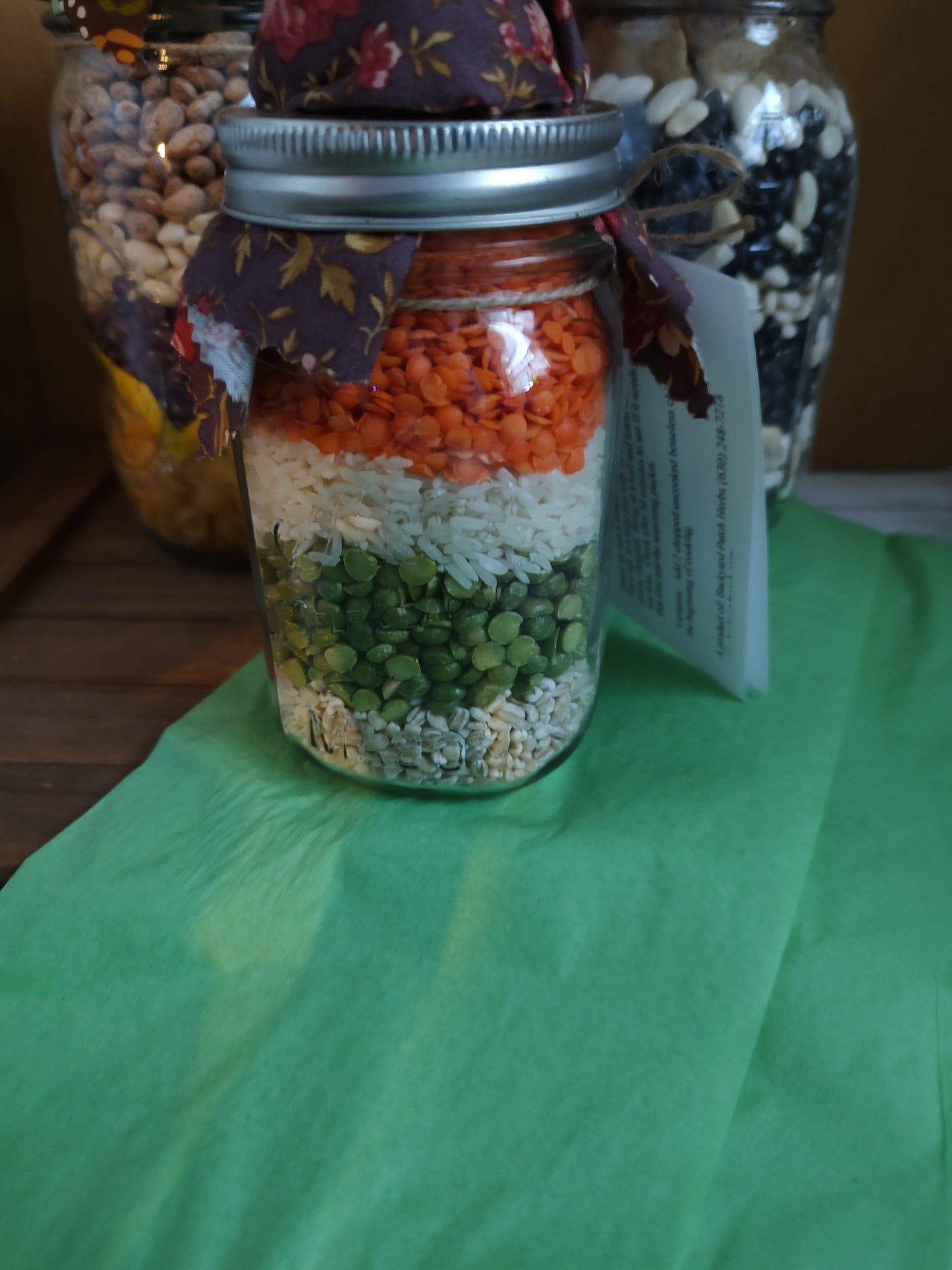 Jar Soup Mix "Hearty Homestead" Soup, in a Mason Jar