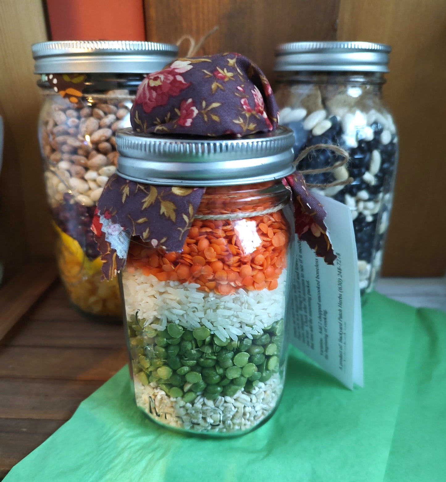 Jar Soup Mix "Hearty Homestead" Soup, in a Mason Jar