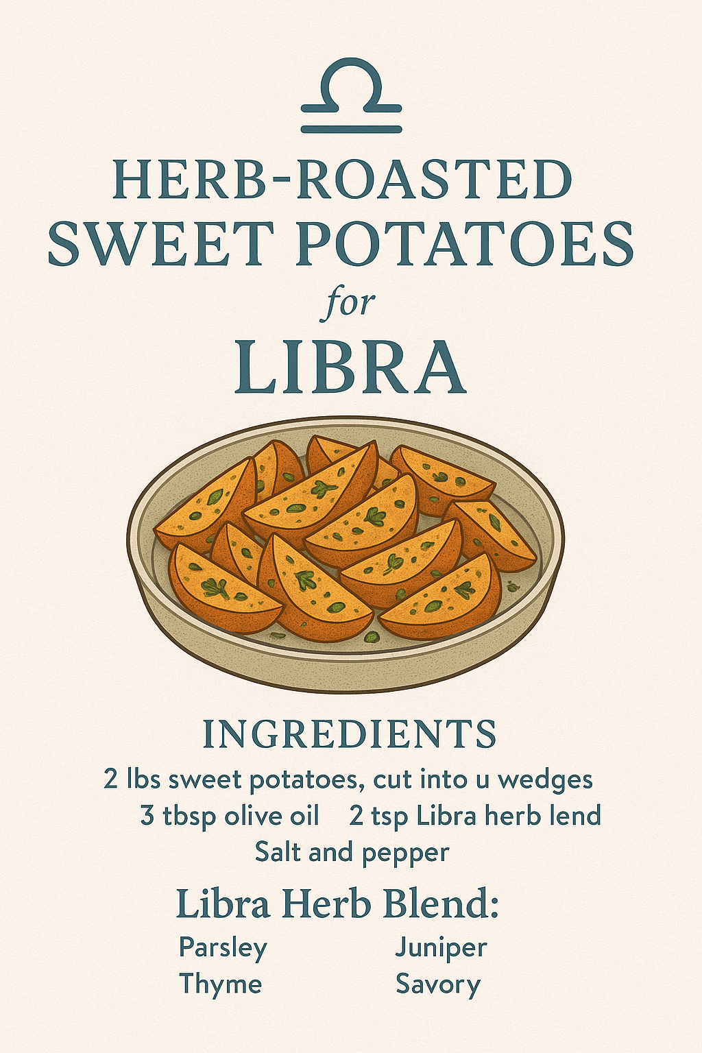 Herb Roasted potato graphic with recipe