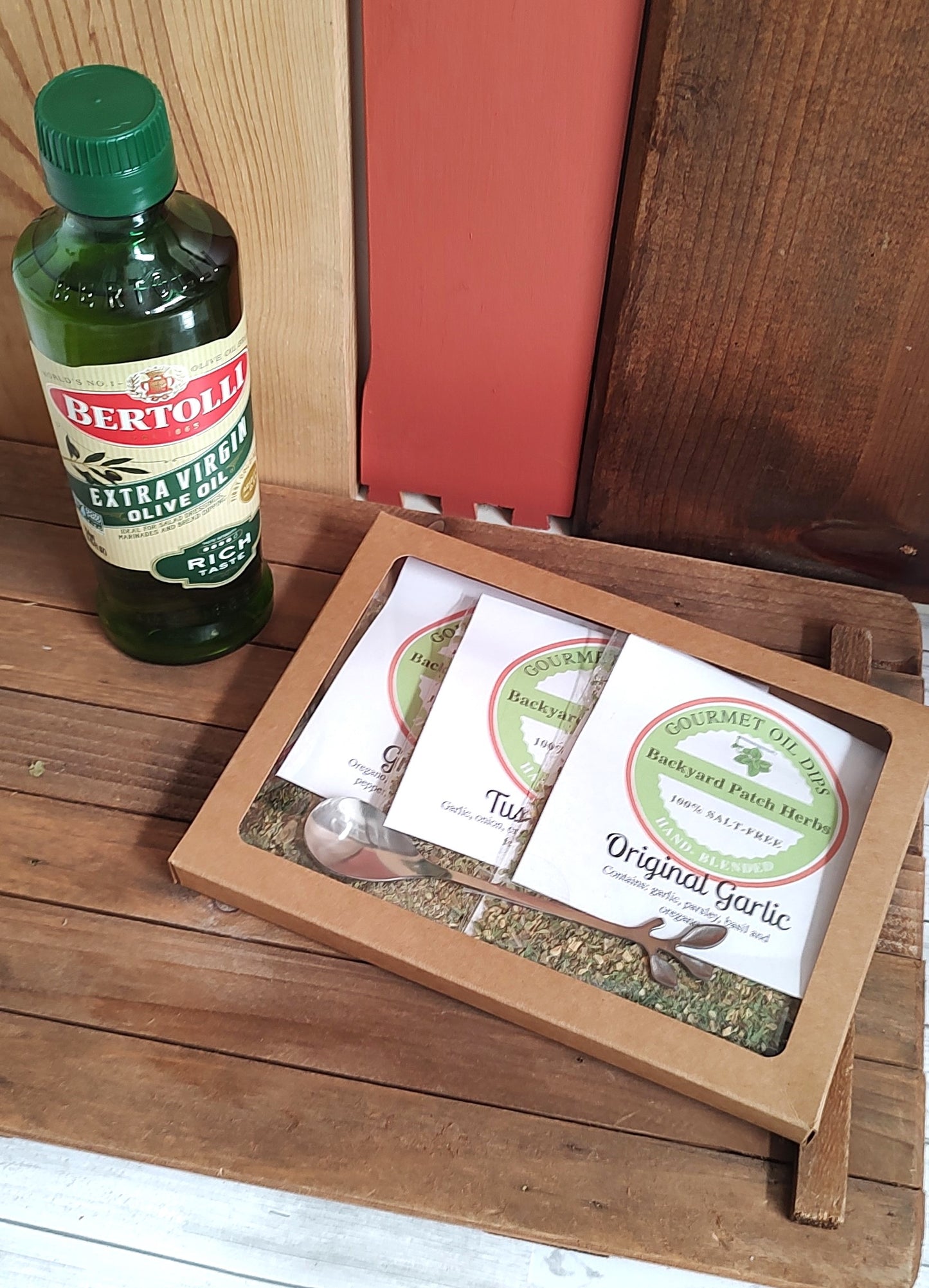 Olive Oil Dipping Boxed Gift Set / Sampler Set, three different blends to take appetizers up a notch