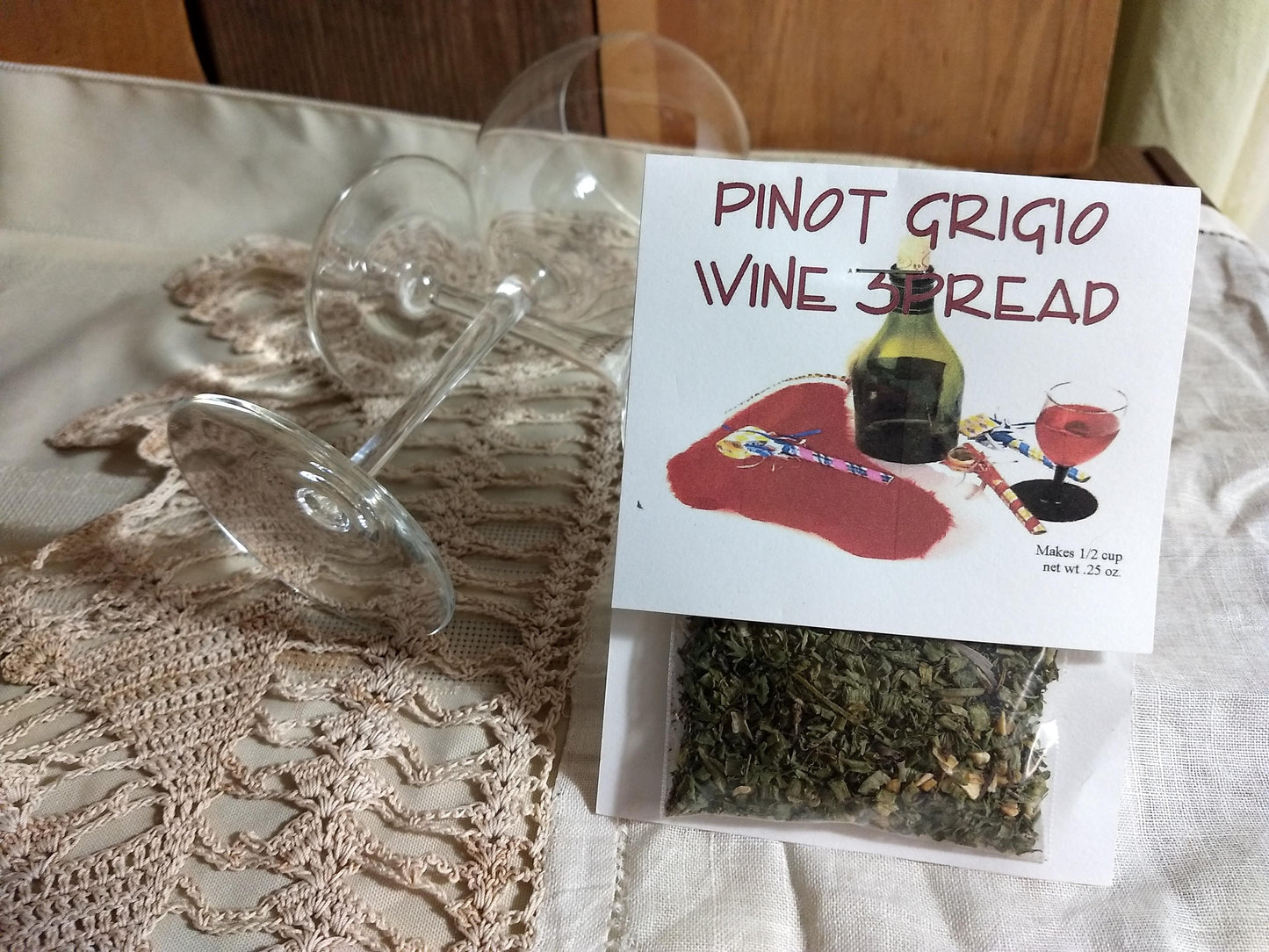 Wine Dip Mixes, 6 different herb blends for mixing a dip with wine