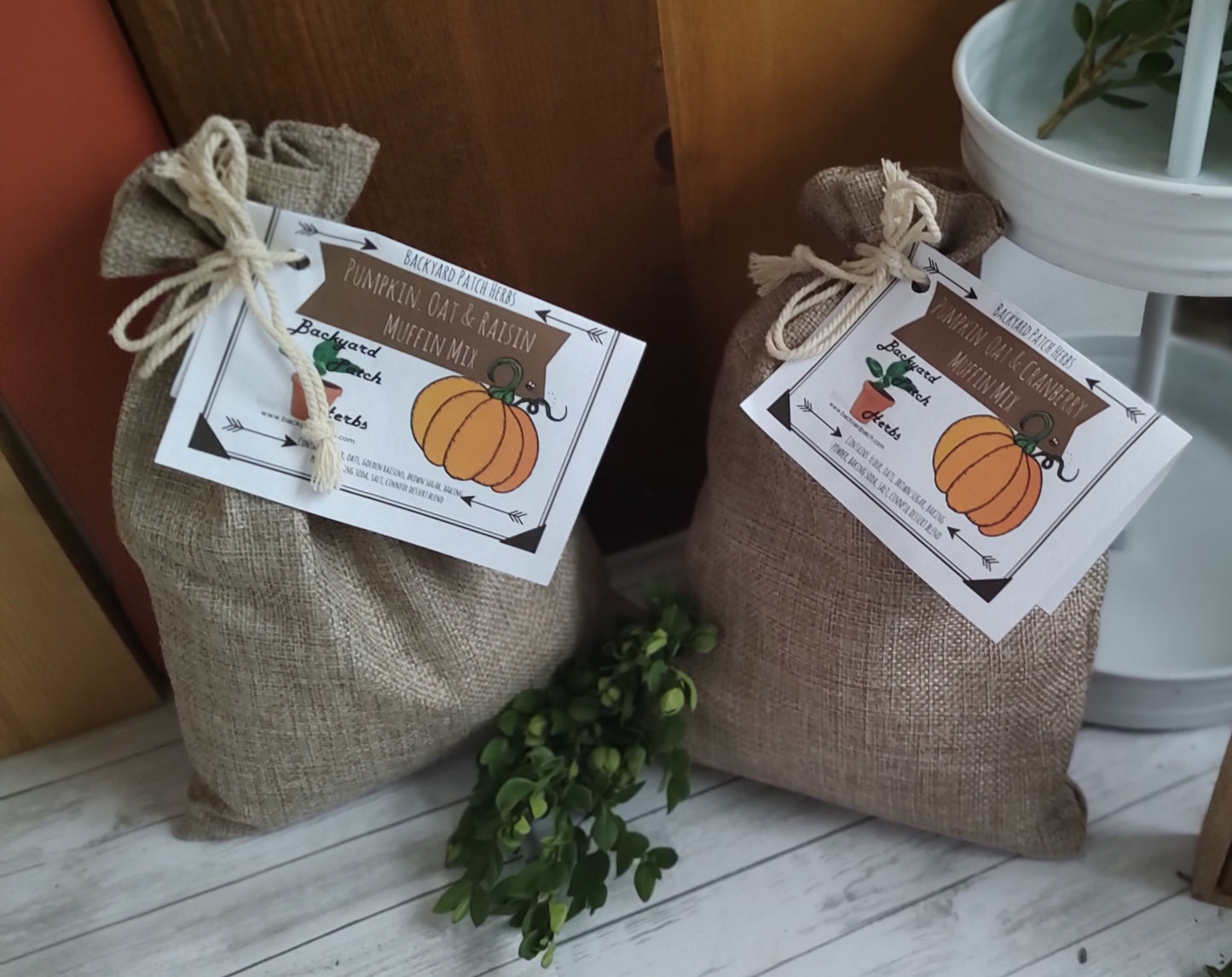 Dry Muffin Mixes, buyer's choice, many flavors, herb-infused, makes 12 muffins. Pumpkin Spice, Lemon, Poppy Seed