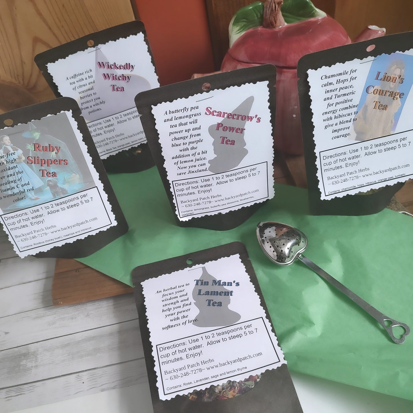 Wizard of Oz themed teas; Ruby Slippers, Wickedly Witchy and more