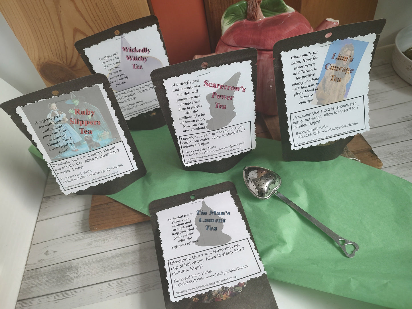 Wizard of Oz themed teas; Ruby Slippers, Wickedly Witchy and more