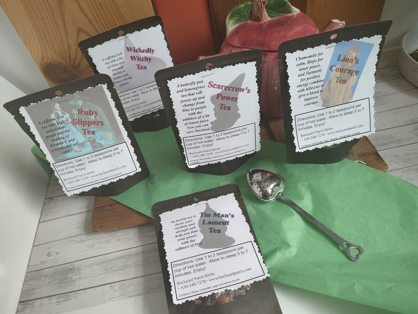 Wizard of Oz themed teas; Ruby Slippers, Wickedly Witchy and more