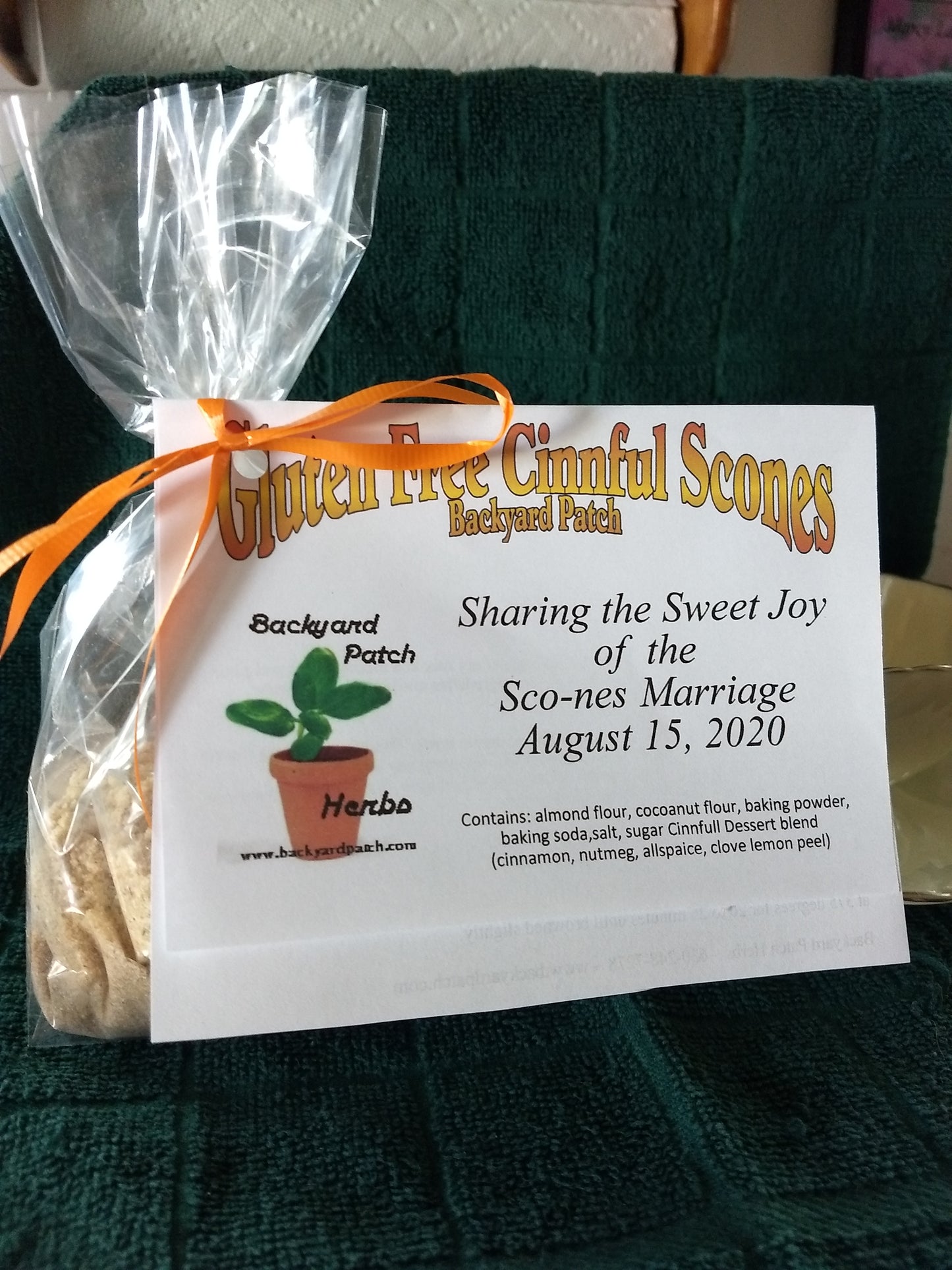 Gluten Free Dry Scone Mixes, many flavors, cinnamon, lavender, citrus