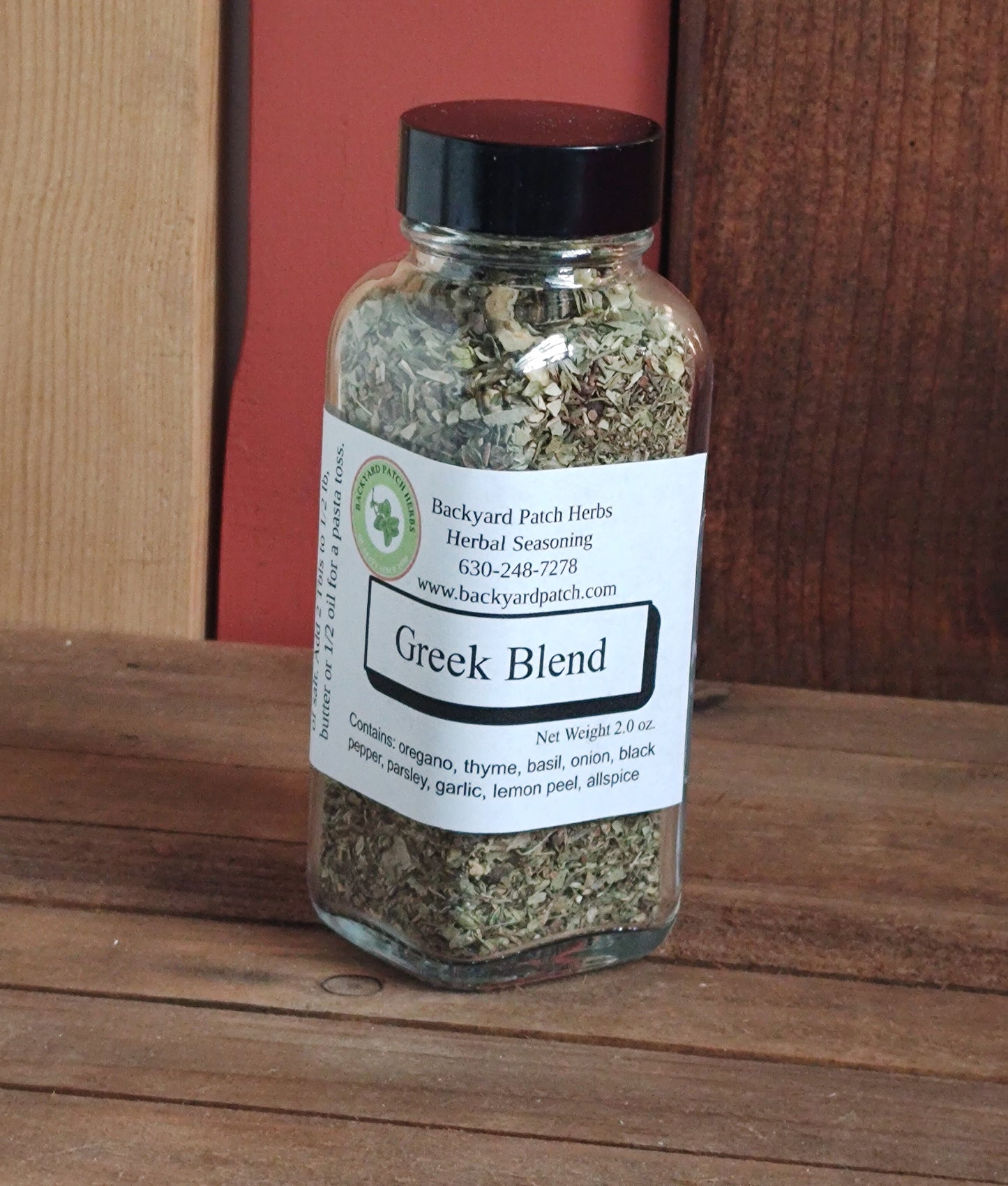 Greek Blend Shaker Seasoning Jar, salt-free blend for pasta, veggies, spreads, dips and more