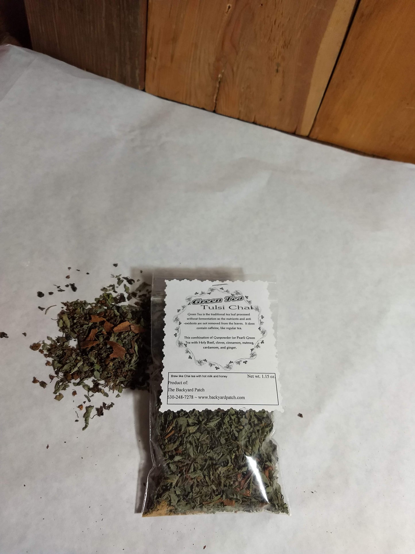 Green Teas blended with herbs, many varieties