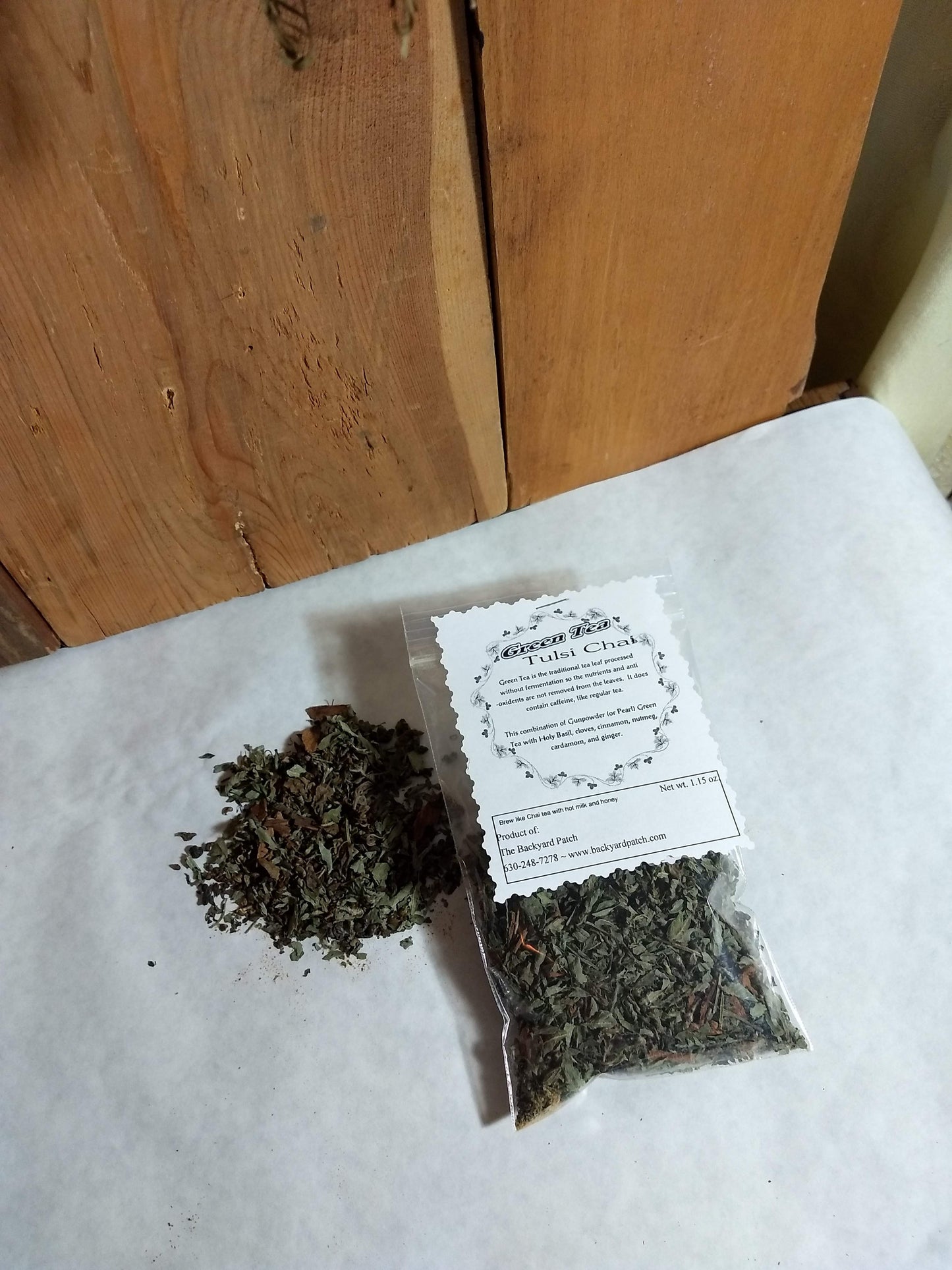 Green Teas blended with herbs, many varieties