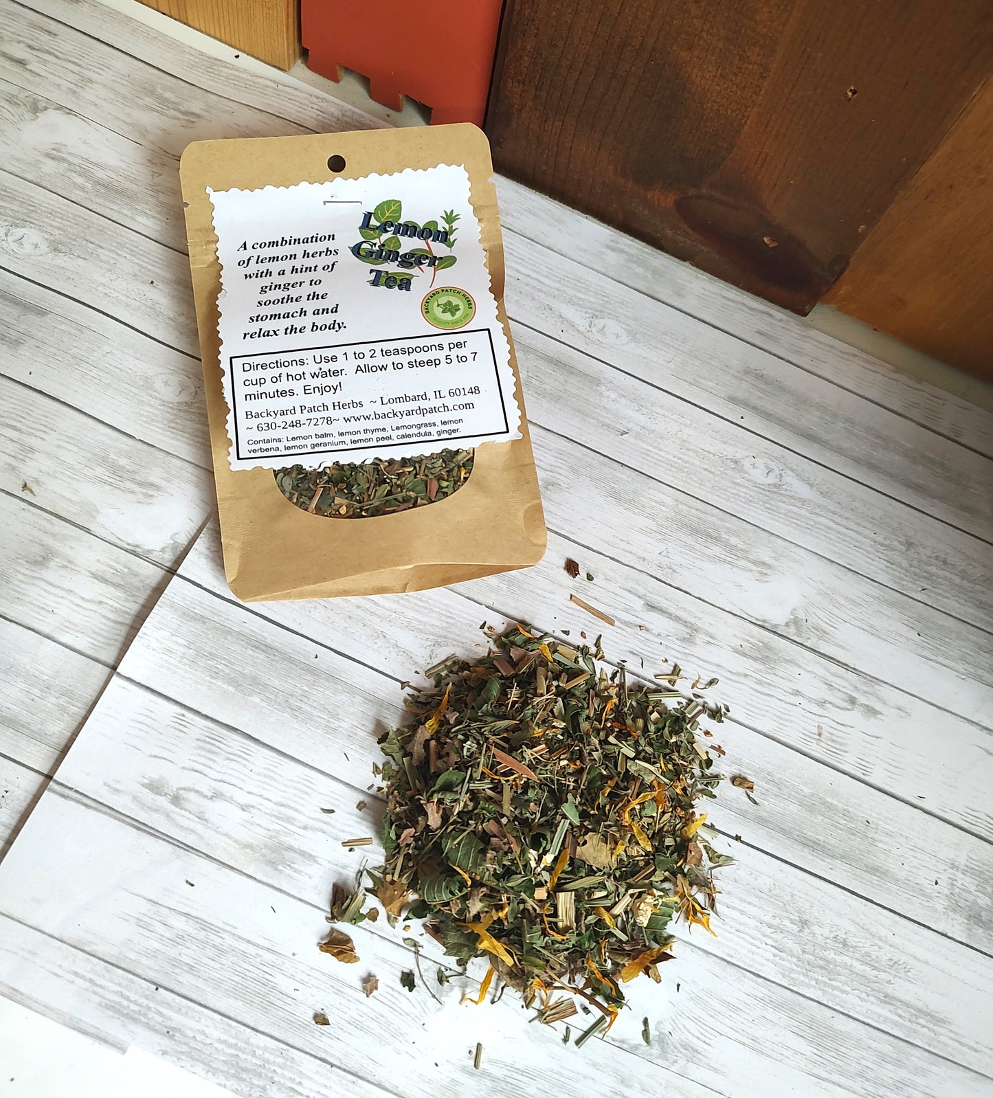 Herbal Tea Lemon Ginger Loose Tea, no caffeine