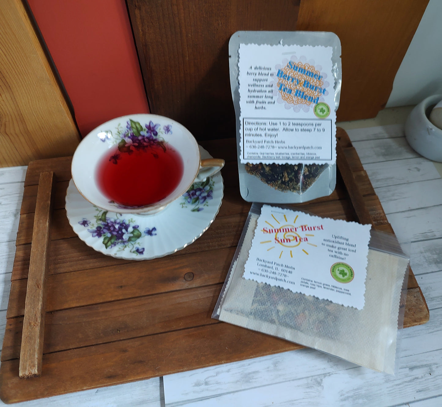 Summer Berry Burst Herb Tea,  Fruity, Flavorful & Full of Antioxidants with Goji, Blueberry, and Citrus Zest