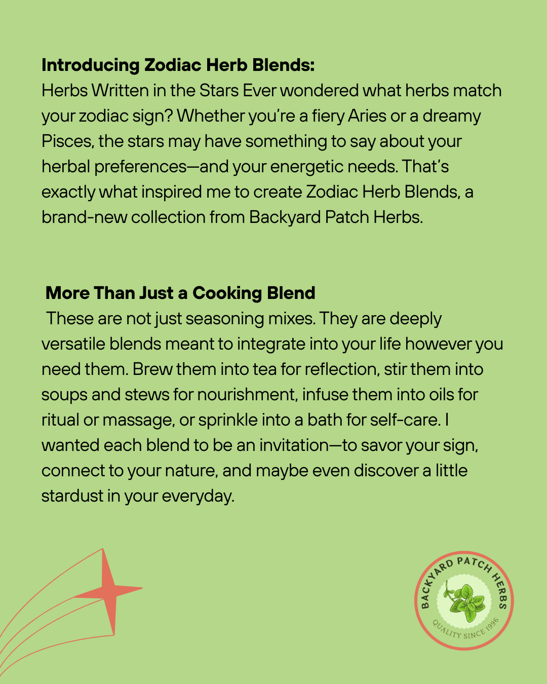 Zodiac Cooking and Tea Blend for the sign of Cancer (June 21 to July 22)