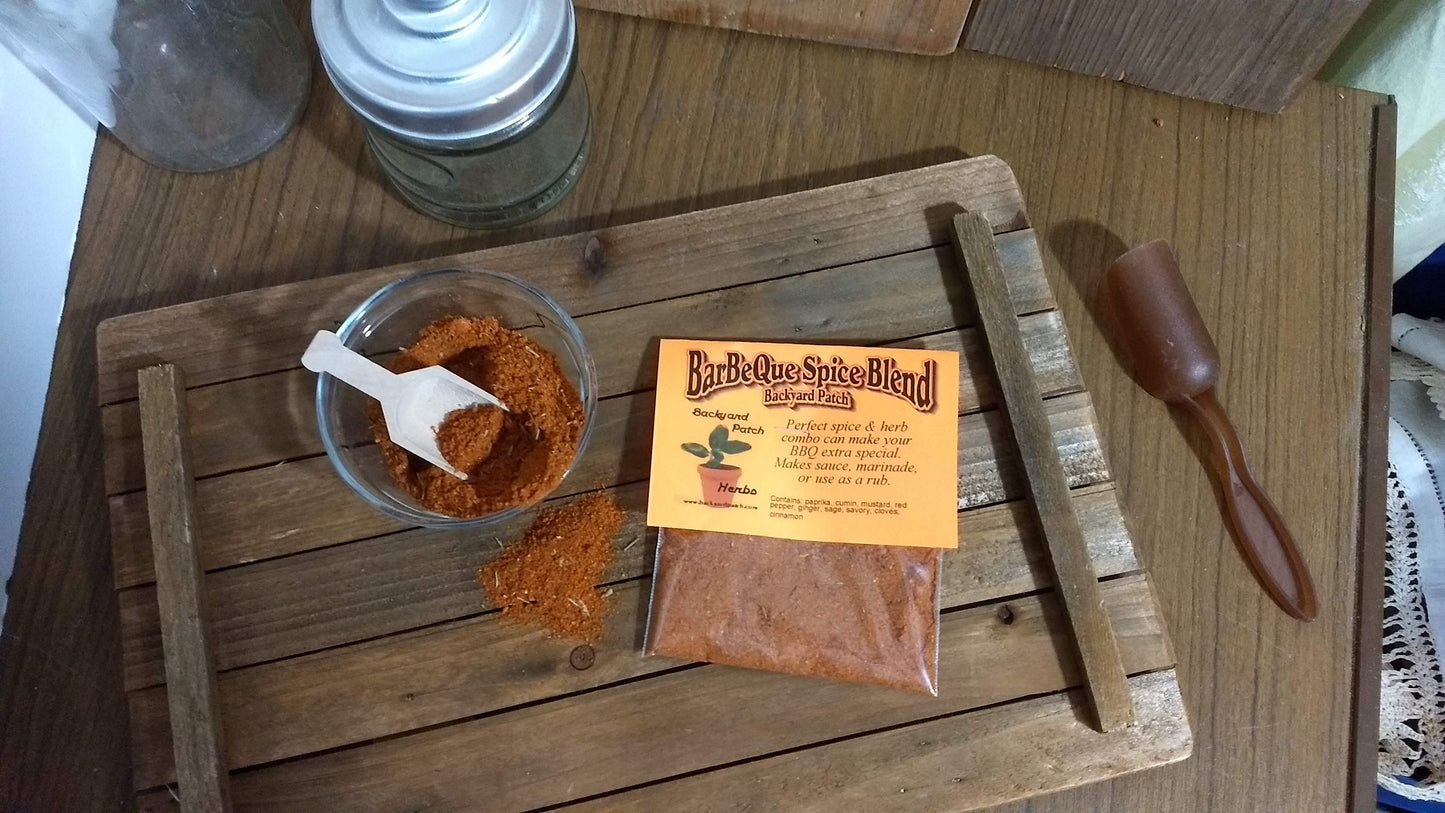 Bar-B-Que Spice Blend, salt-free barbecue sauce mix, dry meat rub or marinade