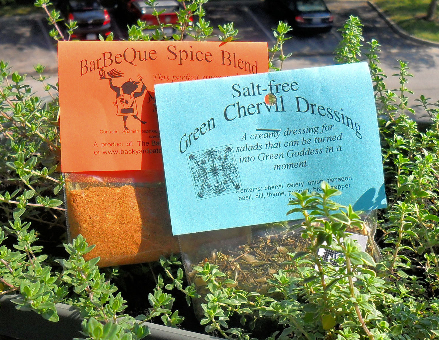 Salt-free Green Chervil Salad Dressing, Hand-blended dry herb mix, gluten free, salt free