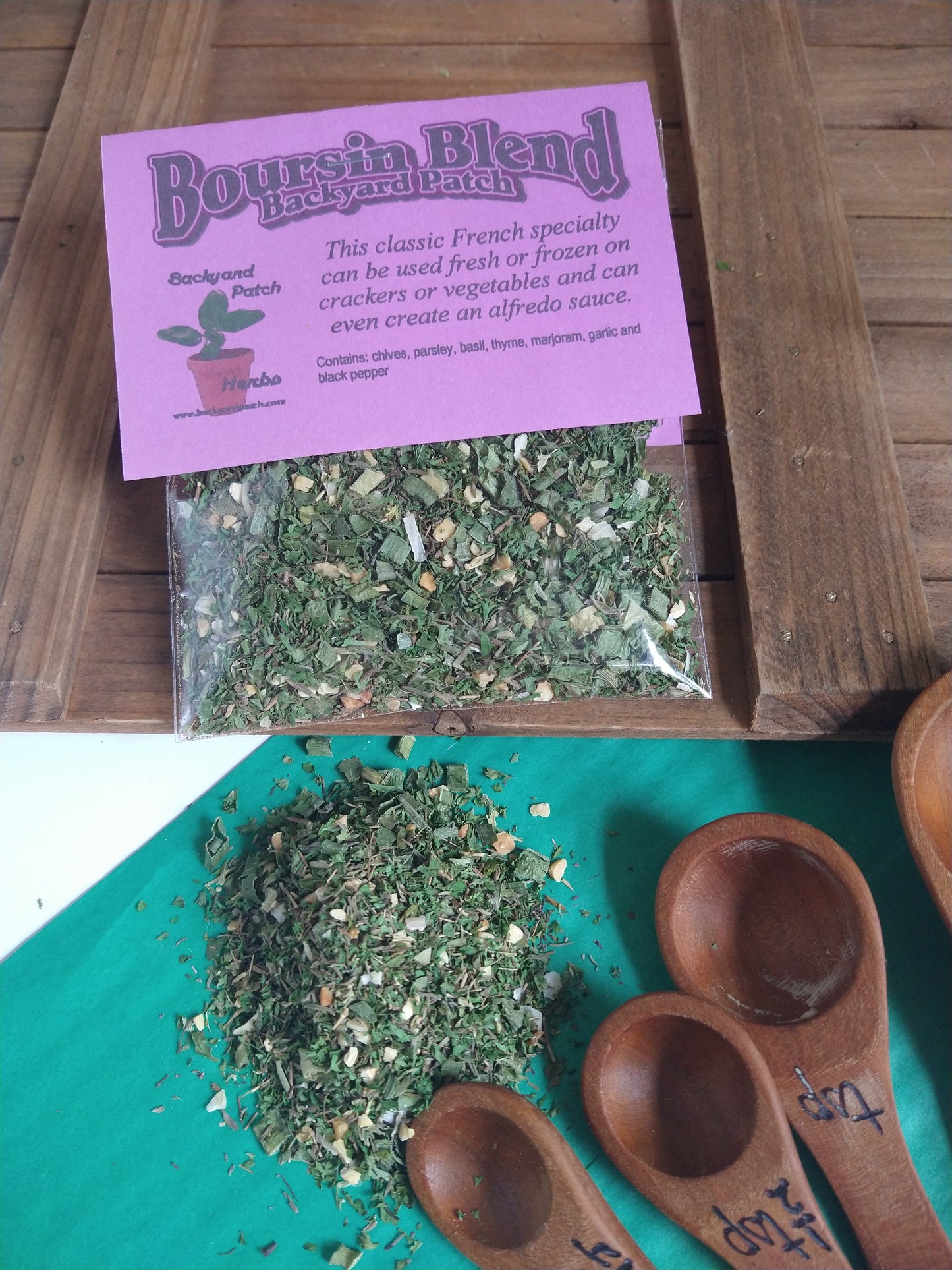 Boursin Cheese Blend, Hand-blended, salt-free, dry Herb Mix, cream cheese mix, savory herbs and garlic