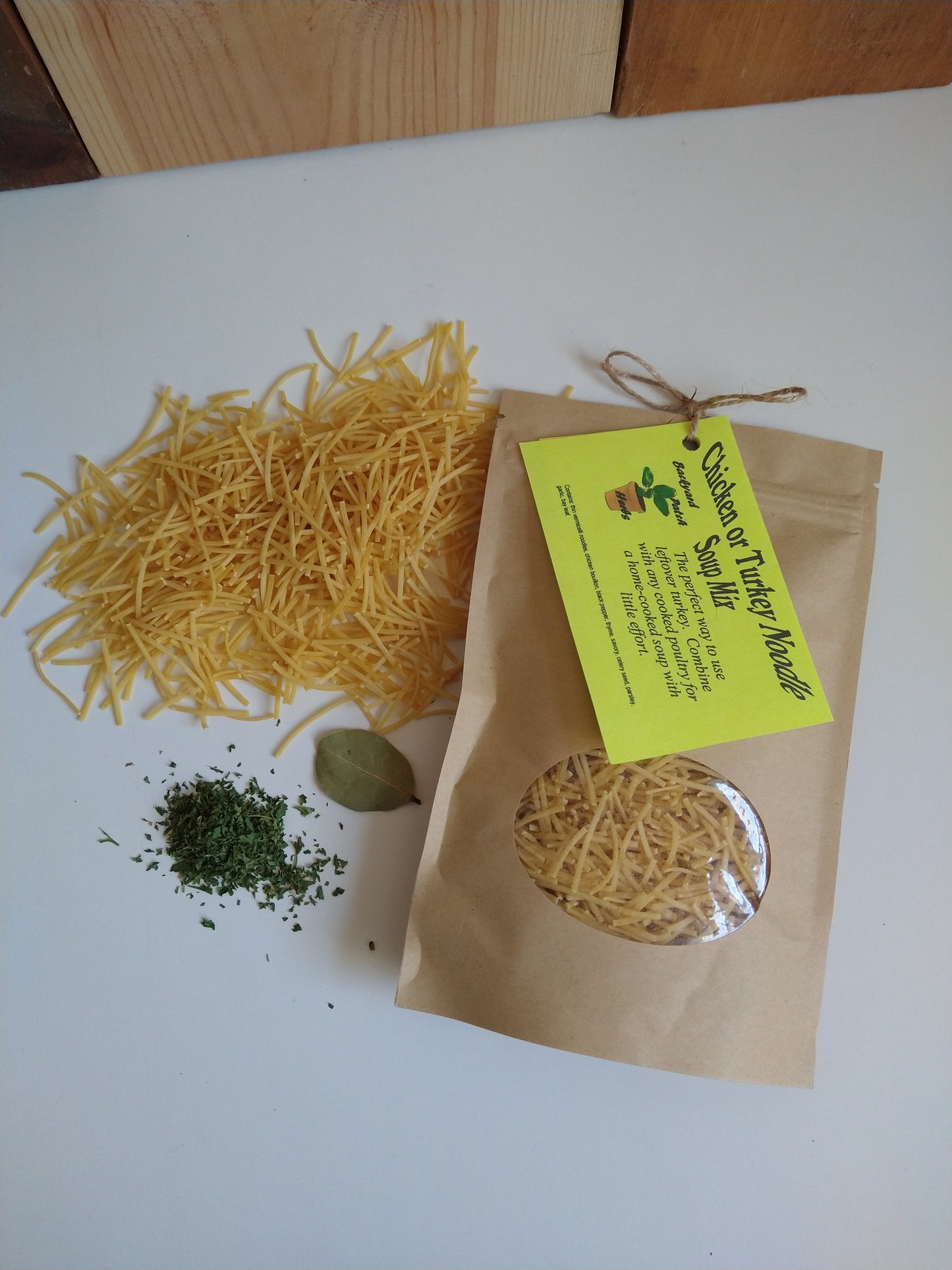 Chicken Noodle Dry Soup Mix, Gourmet dry soup mix, hand-blended, salt-free, dry soup mix