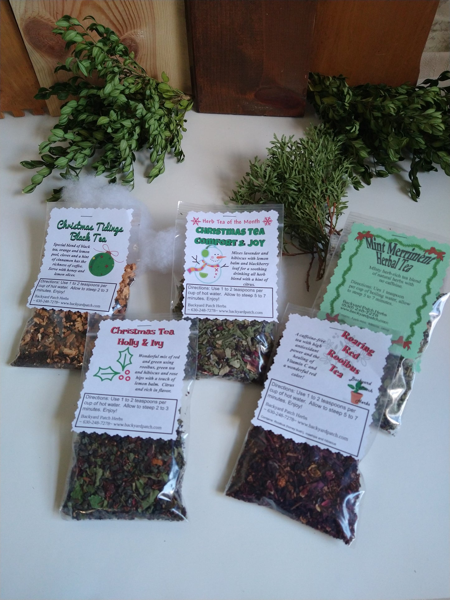 Holiday Theme Limited Edition Herb flavored Teas - Christmas, Chanukah, Kwansaa and more