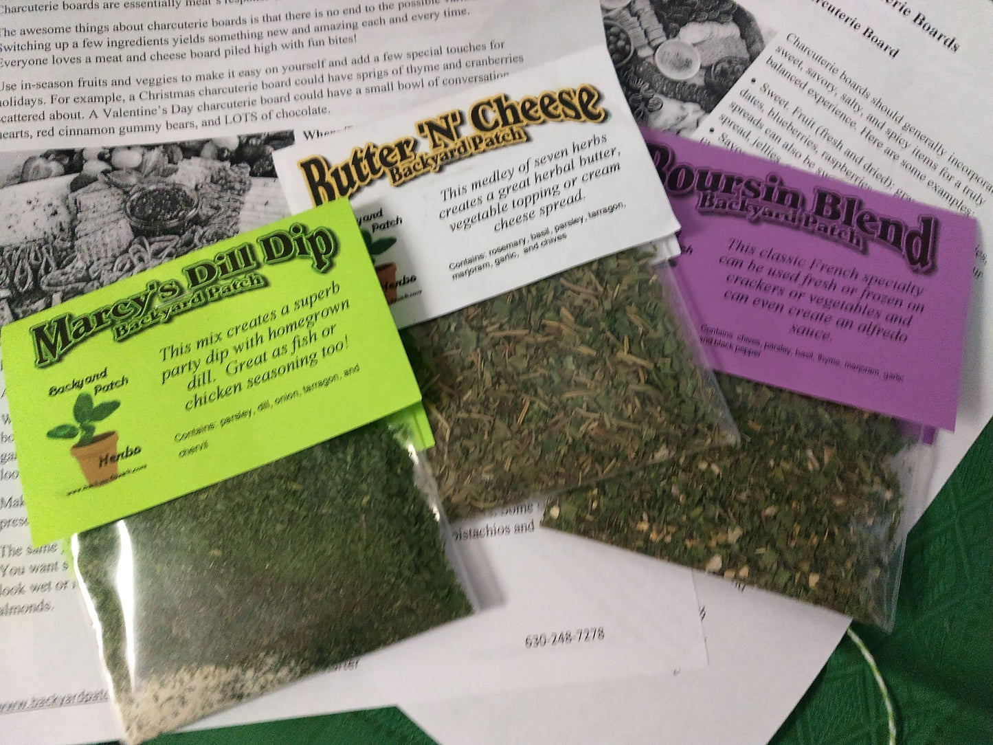 Charcuterie Starter Kit with cheese ball mixes, instructions and even a dip dish