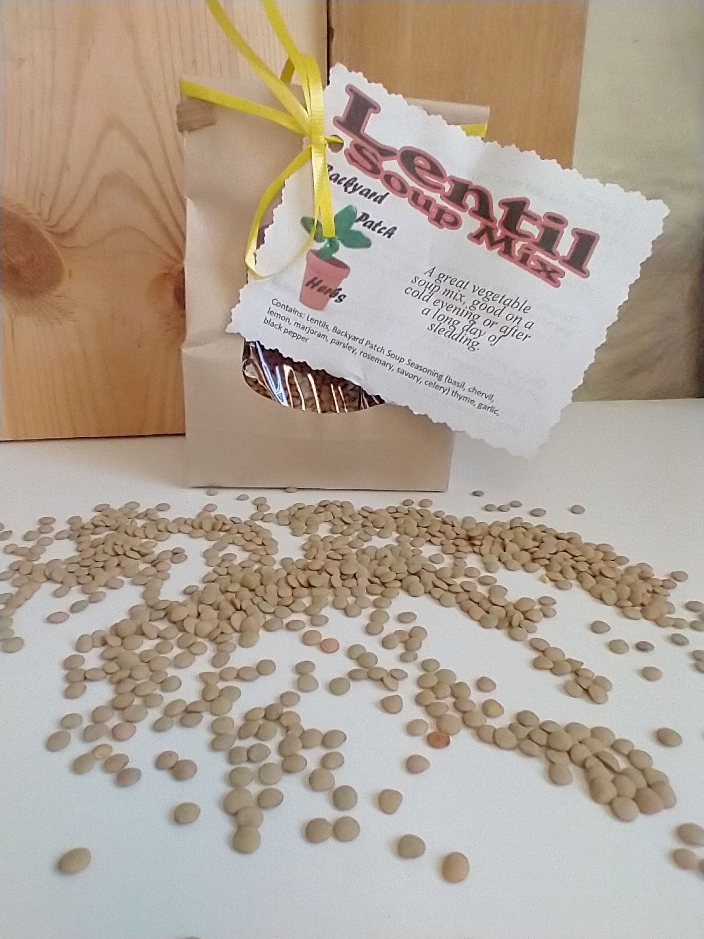 Lentil Gourmet Soup Mix, make soup at home, dry mix, vegan, salt free too!