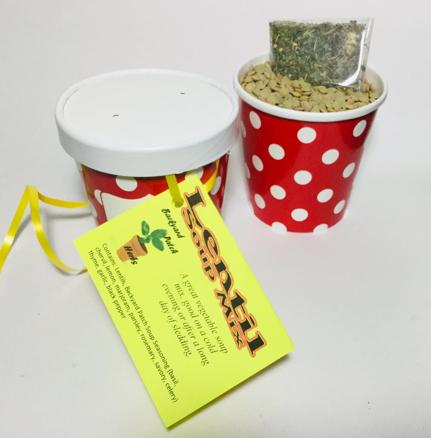 Lentil Gourmet Soup Mix, make soup at home, dry mix, vegan, salt free too!