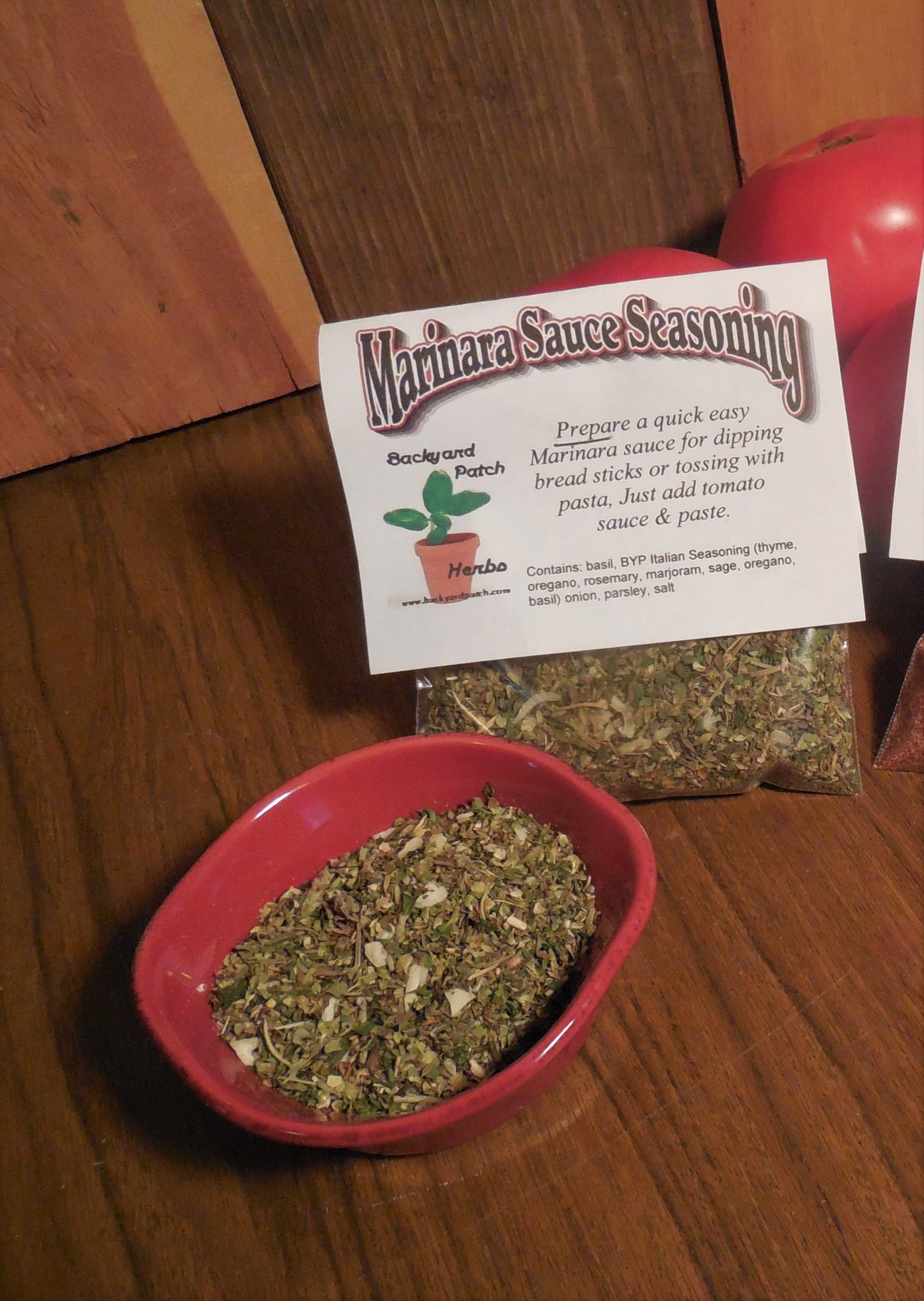 Marinara Sauce Mix, Hand-blended dry herb seasoning mix, gluten free, vegan