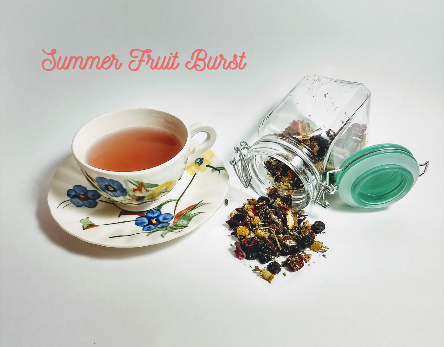 Summer Berry Burst Herbal Tea – Refreshing Berry-Citrus Blend with Lemon & Goji for a Naturally Uplifting Sip