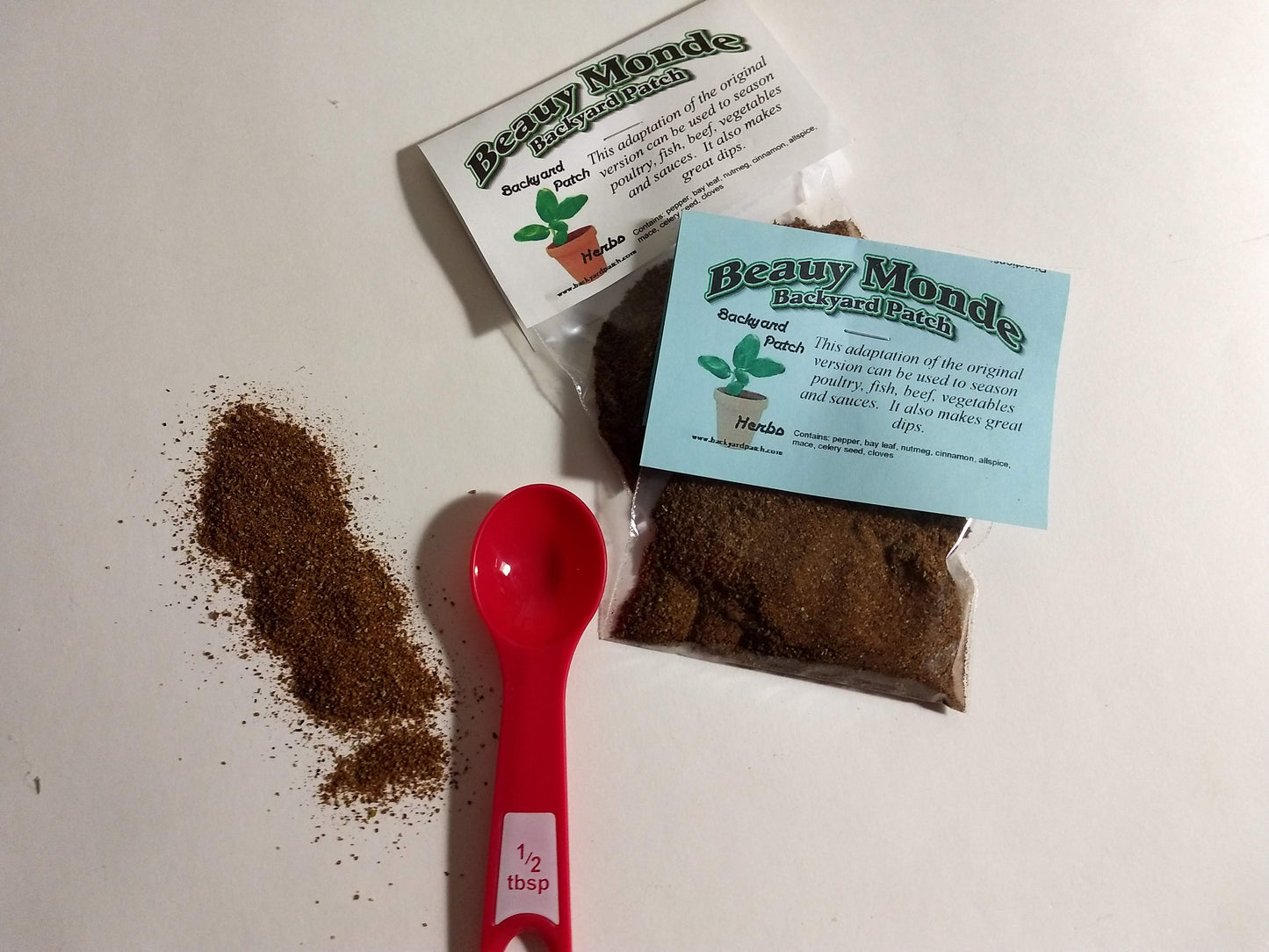 Beau Monde style seasoning, Beauy Monde, Backyard Patch Herb Blend, Vintage Spice, but with, no salt