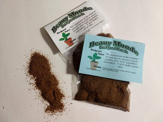 Beau Monde style seasoning, Beauy Monde, Backyard Patch Herb Blend, Vintage Spice, but with, no salt