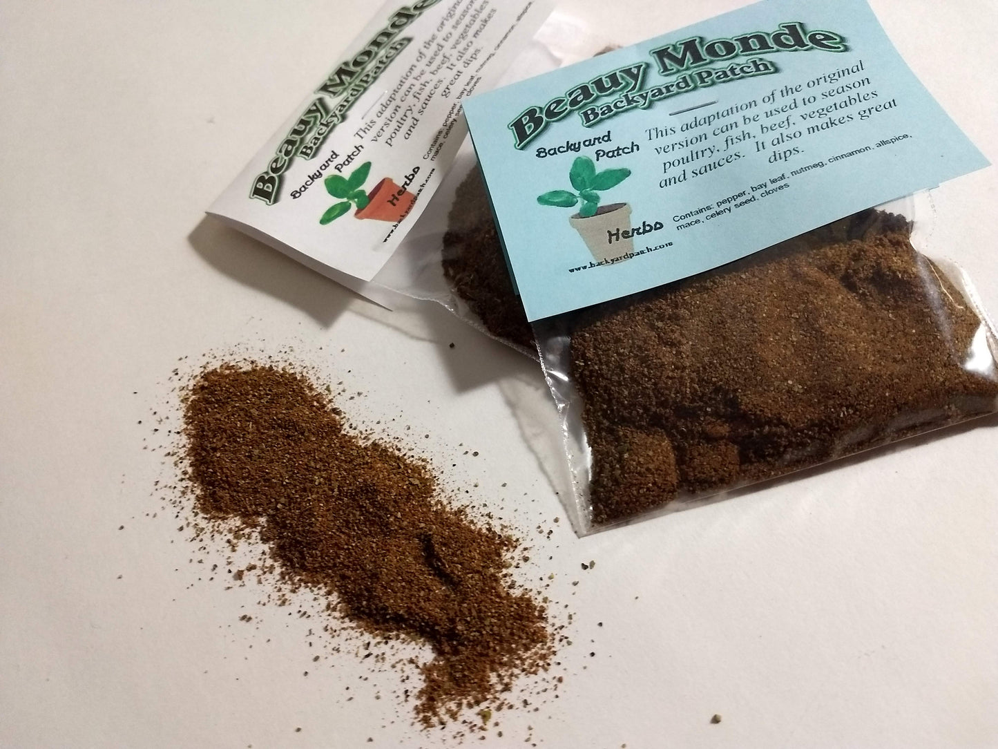 Beau Monde style seasoning, Beauy Monde, Backyard Patch Herb Blend, Vintage Spice, but with, no salt