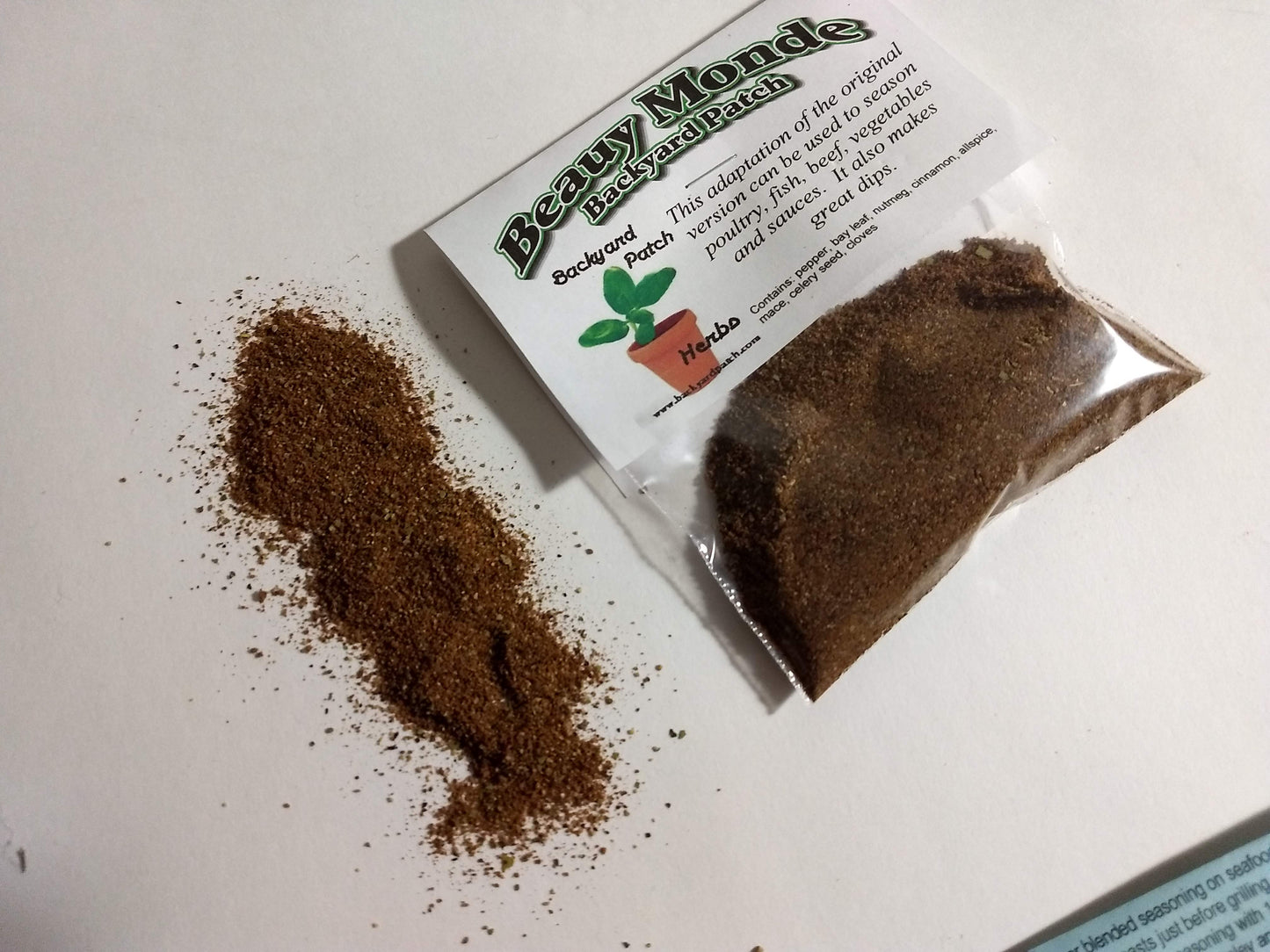 Beau Monde style seasoning, Beauy Monde, Backyard Patch Herb Blend, Vintage Spice, but with, no salt